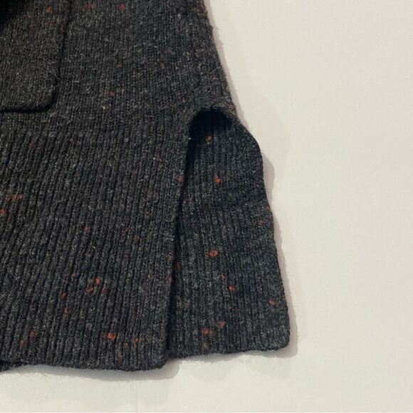 Madewell Black W/ Red Specks Wool Blend Open Front Cardigan Women's Size XXS - Picture 8 of 12